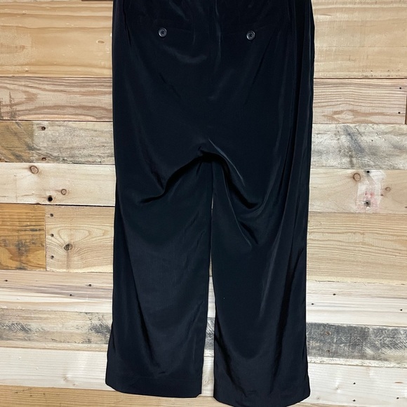 J.Crew size 00 Black Mid-rise Elastic Waist Pleated Dress Crop Pant with Pockets - Picture 10 of 11
